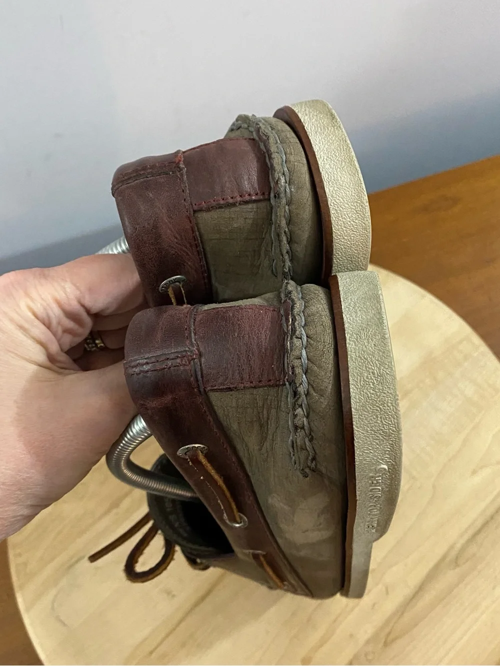 Sperry Gold Cup Mens 10.5 M Original Boat Shoes Two Tone Leather Brown Top-Sider